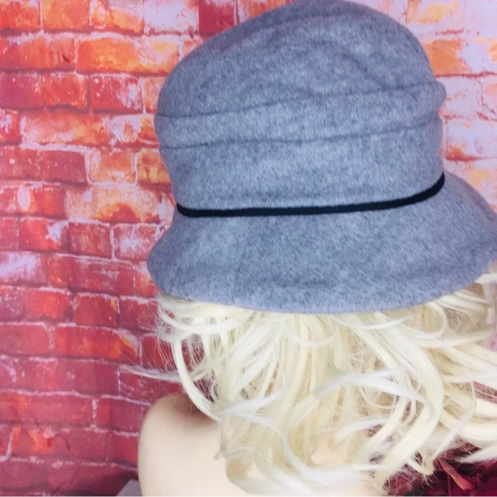 Vintage Sigii Gray Wool Blend Cloche Hat